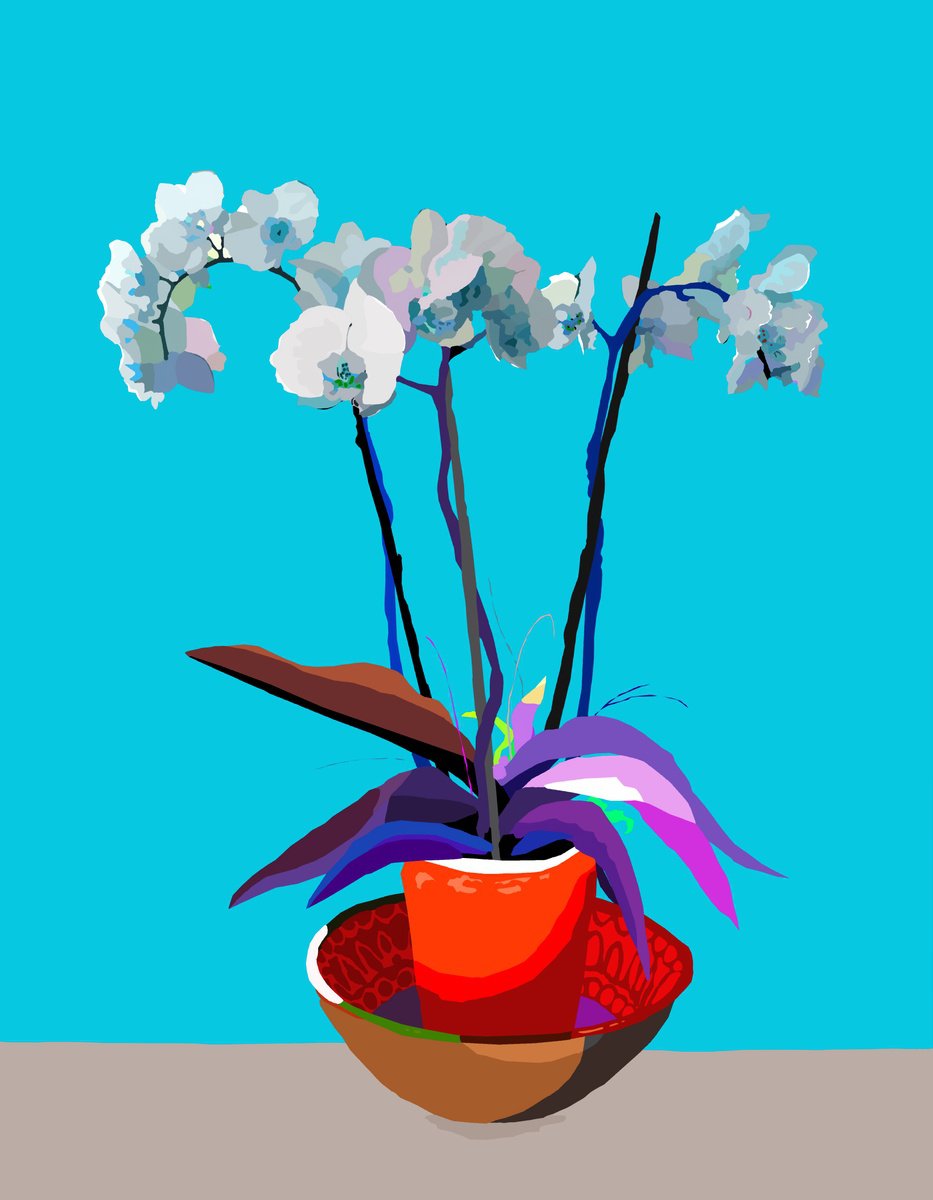 Impressionistic Giclee Print , Medusozoa Orchidaceae By Alejos, 24 X 31, Artwork For Sale On Artfinder