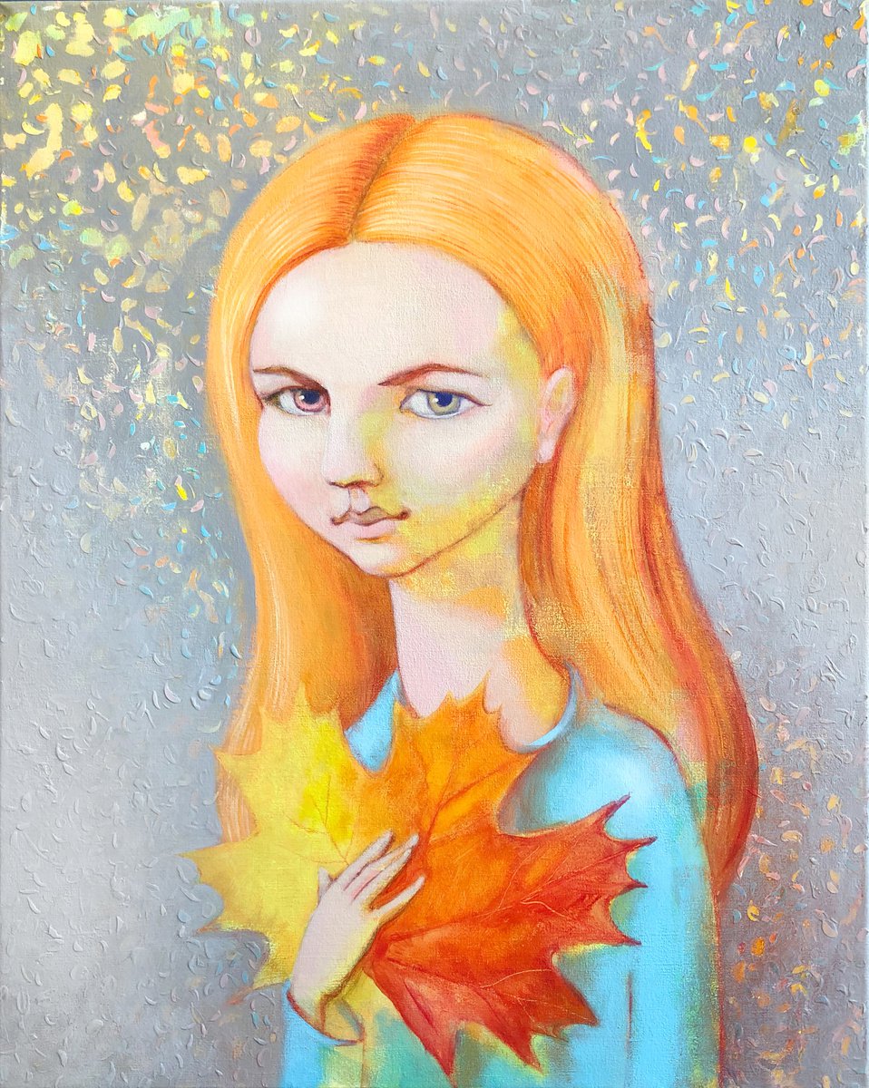 Canadian girl in the fall by Agnese Kurzemniece