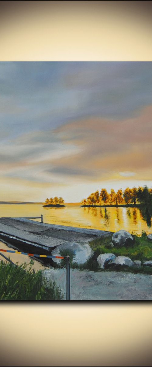 Sunrise on the lake by Simona Tsvetkova