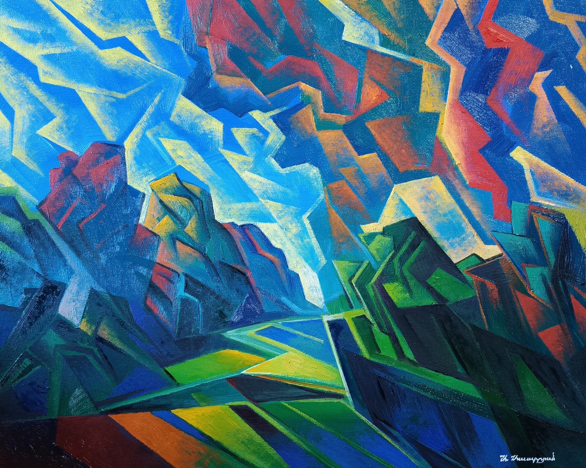 Cubist Etude By Artrun Asatrian, 20 X 16, Artwork For Sale On Artfinder