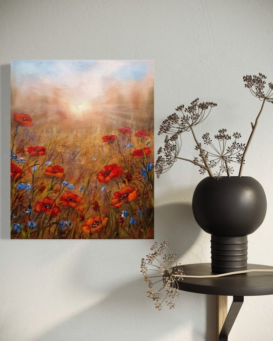 Morning and Red flowers
