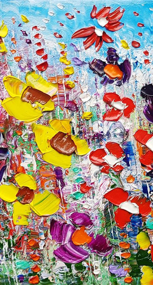 "Abstract Meadow Flowers in Love" by Phil Broad