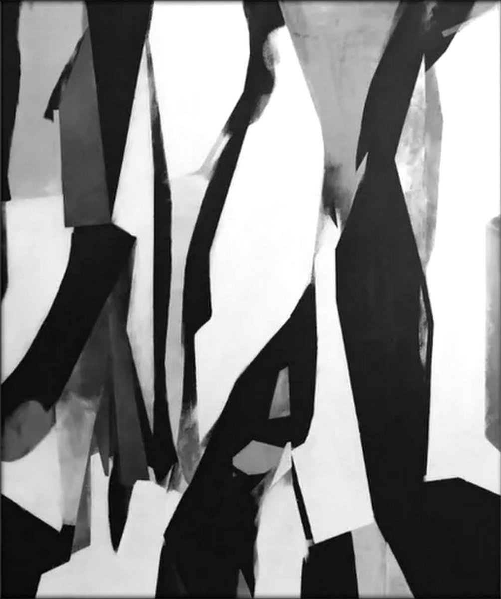 Abstract Acrylic Painting By Nadia Moniatis, 39 X 47", Abstract Artwork, Original Artwork