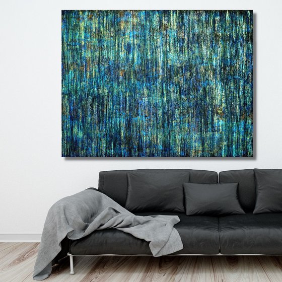 Blue No. 1 | Large Abstract Oil and Acryilic on Cork