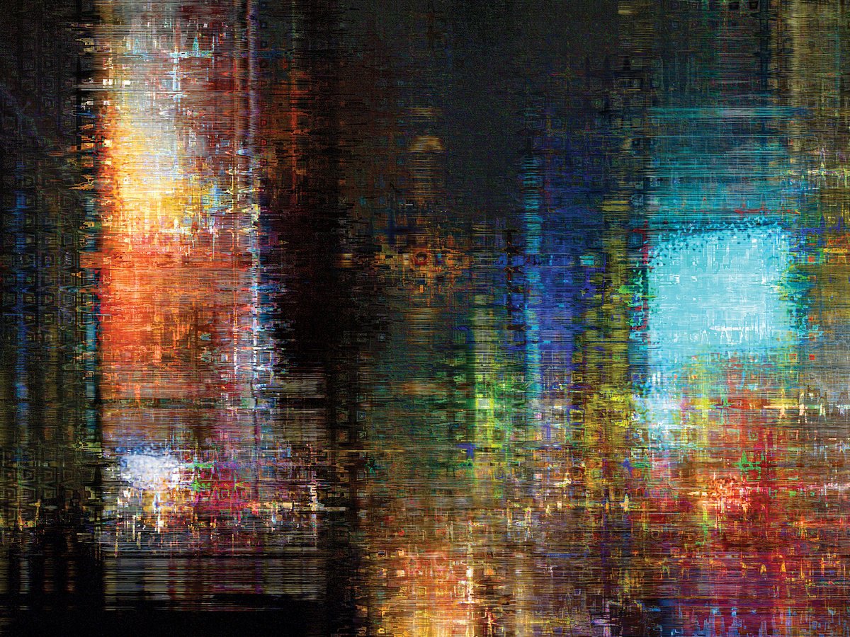 Abstract Cityscapes Print By Javier Diaz, 80 X 60, Estructuras Lumi?nicas 4/Xl Large Original Artwork, Original Artwork