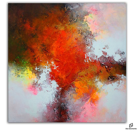 100x100cm /abstract painting / Ready to hang /  Episode 96