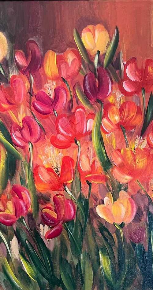 Vibrant Tulips by Carolyn Shoemaker (Soma)