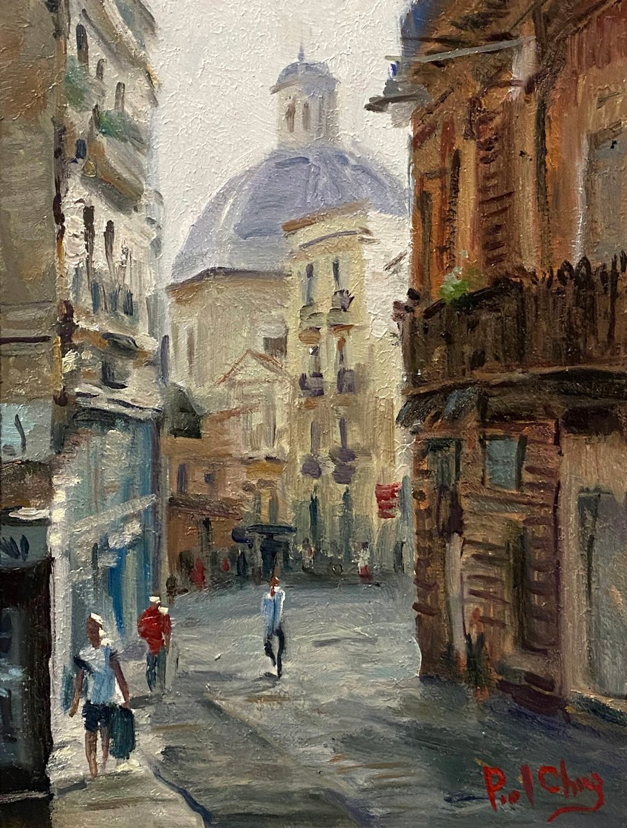 Ancient Alley By Paul Cheng, 9 X 12, Artwork For Sale On Artfinder