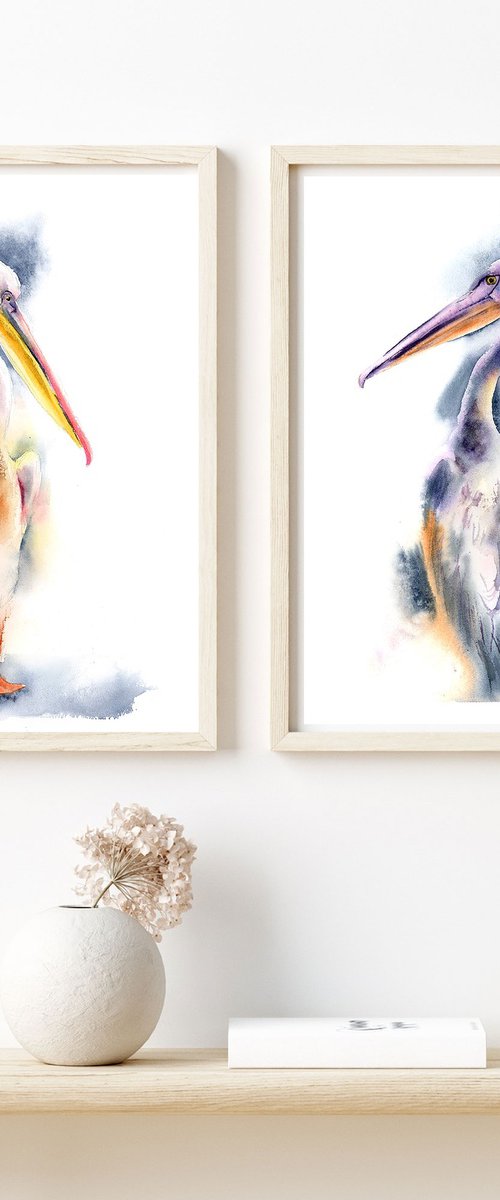 Pelican Diptych by Olga Tchefranov (Shefranov)
