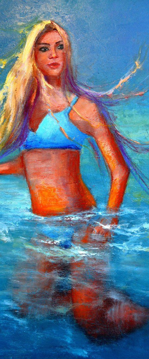 Gold & Azure: The Sea Breath by Lumina Studio