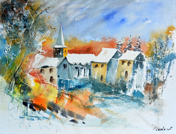 Village  -watercolor