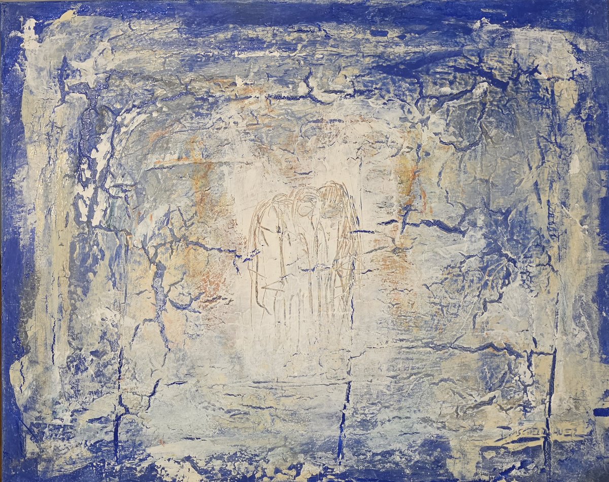 Pequeno Grupo - Azul - Small Blue Group By Doris Duschelbauer, 16 X 13, Artwork For Sale On Artfinder