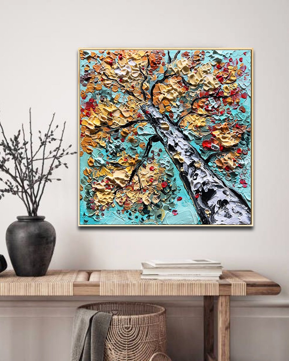  Spring Birch By Lana Guise, 9 X 9, Artwork For Sale On Artfinder
