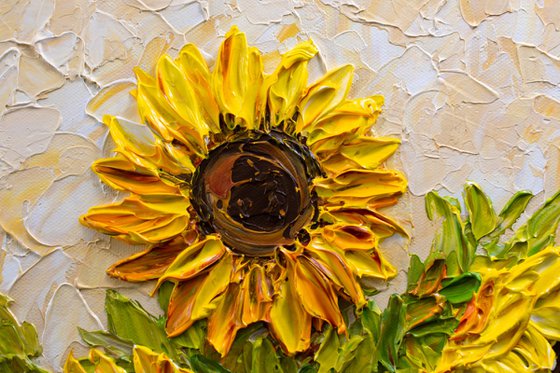 Sunflowers at Sunset