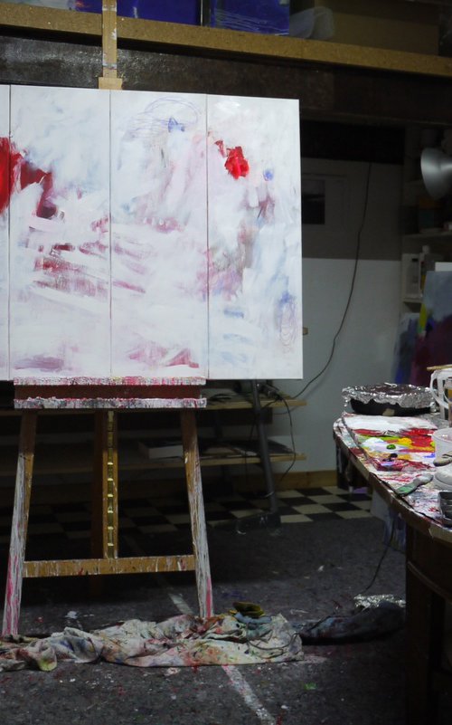 FOUR ROSES (Tetraptychon) by Daniela Schweinsberg