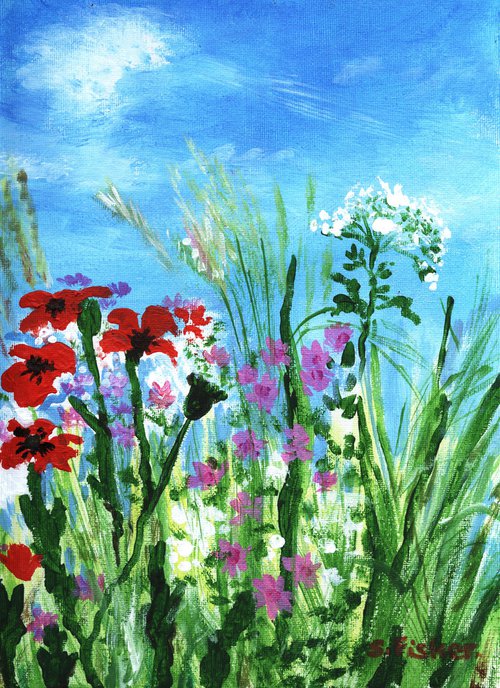wild flowers and grasses by Sandra Fisher