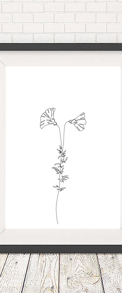Wild flower illustration - Kate - Art print by The Colour Study