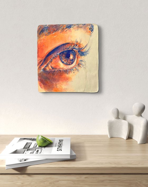 Abstract eye in vibrant colors