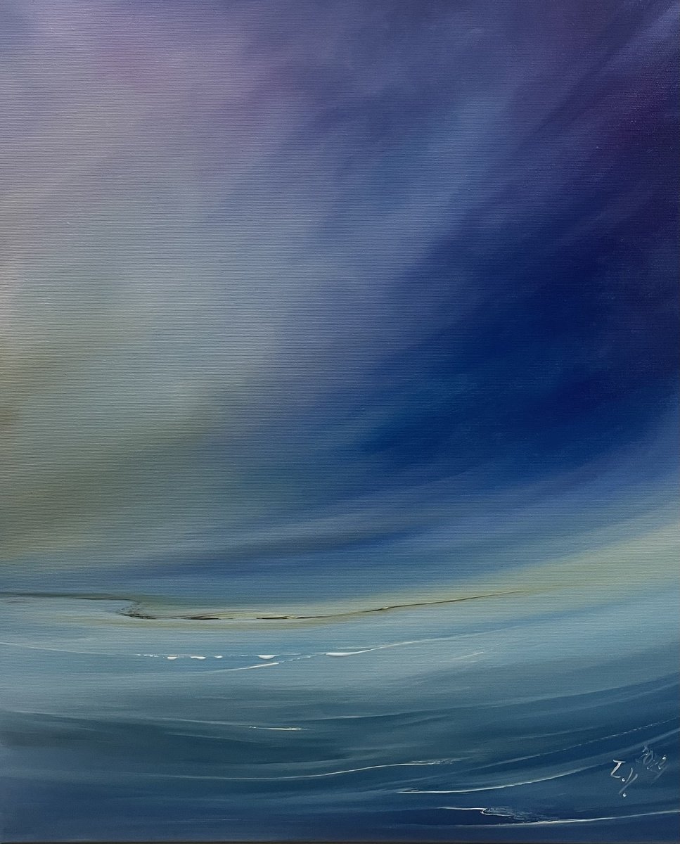 Impressionistic Landscape Acrylic Painting By Timea Valsami, 20 X 24", Western Dream, Original Artwork