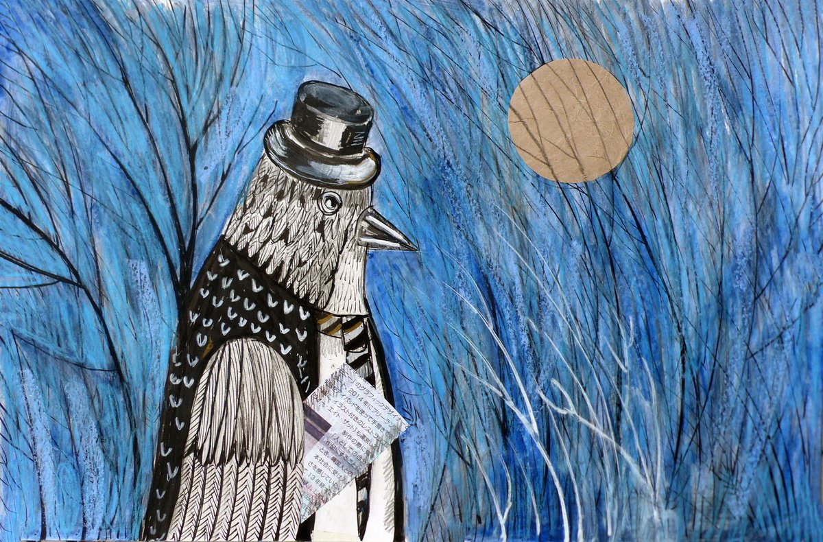 Surrealistic Painting , Evening News Time By Elizabeth Vlasova, 18 X 12, Artwork For Sale On Artfinder