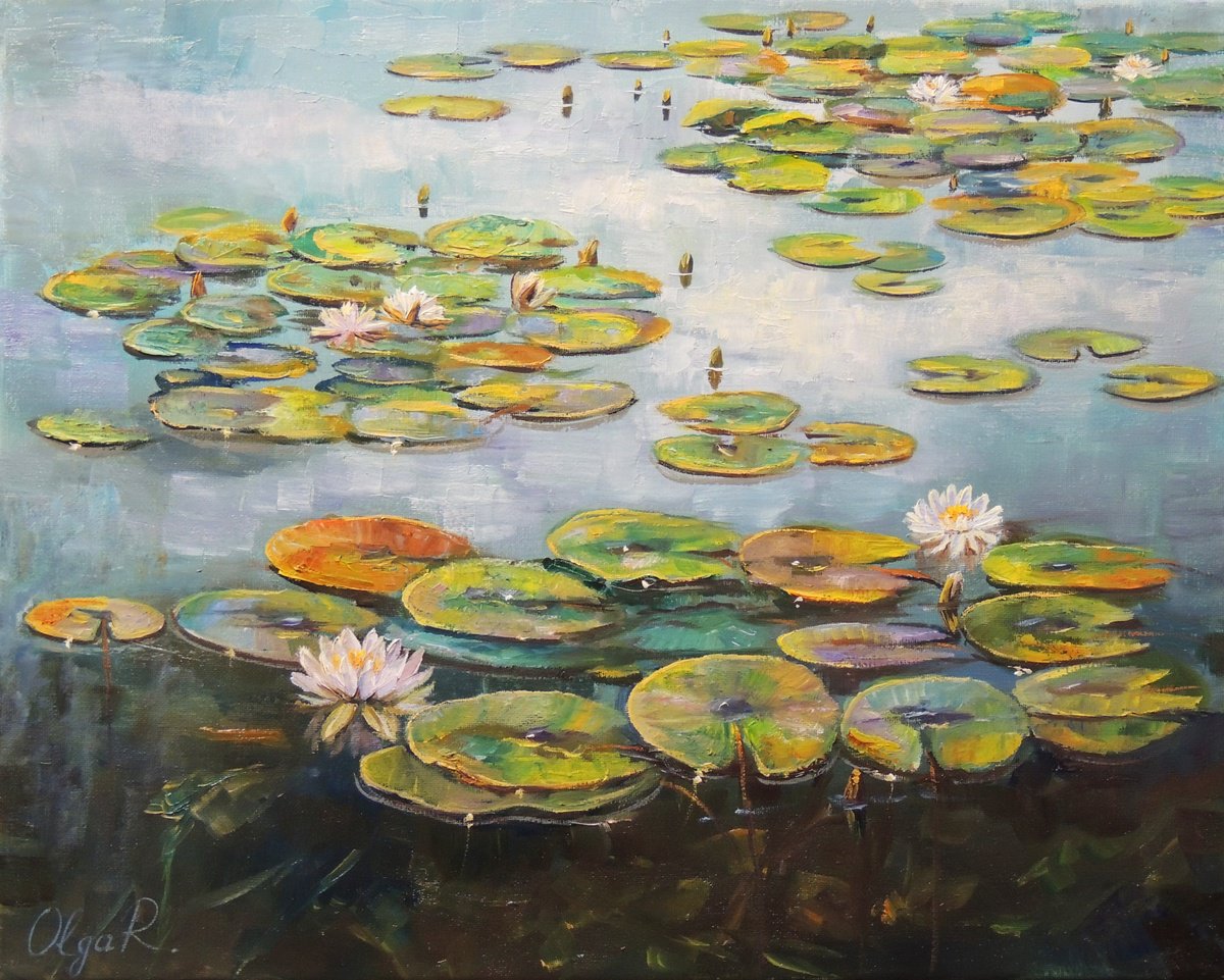 Impressionistic Botanical Oil Painting By Olga Riabchuk, 20 X 16", A Moment Of Beauty, Original Artwork