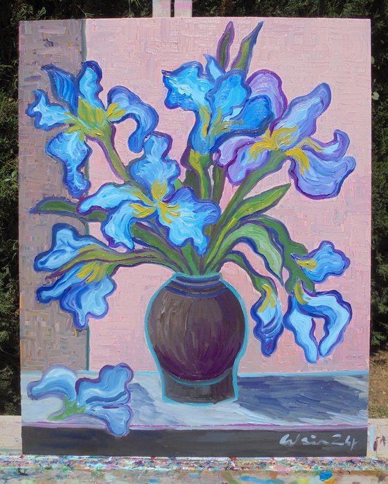 Vase of Irises