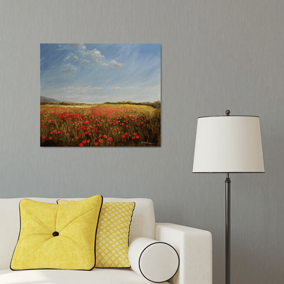 Poppies near the sea