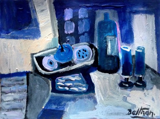 Nature morte bleue