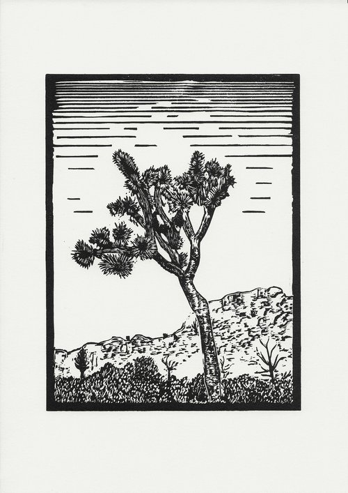 Lone Joshua Tree by The Inkery