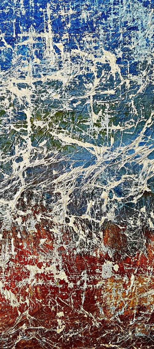 Our favorite song (n.294) - 95 x 90 x 2,50 cm - ready to hang - acrylic painting on stretched canvas by Alessio Mazzarulli