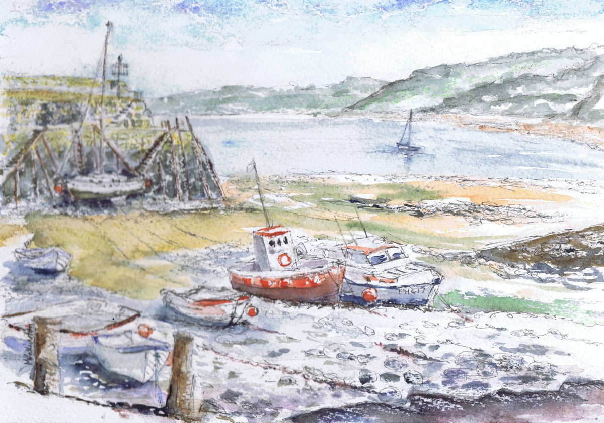 Tide Out, Clovelly by Michele Wallington