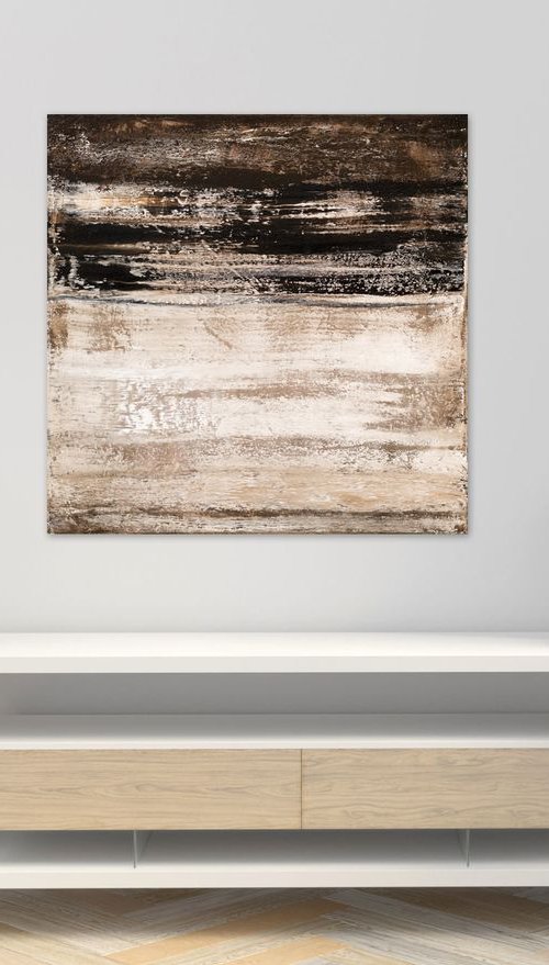 Brown abstract painting GS318 by Radek Smach