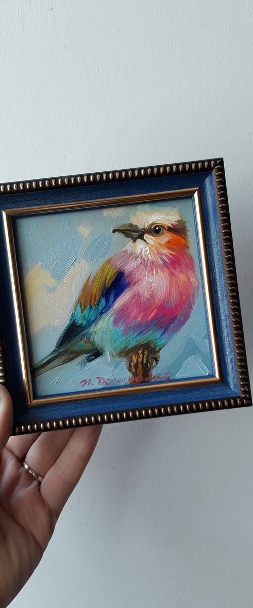 Lilac-breasted Roller bird by Nataly Derevyanko