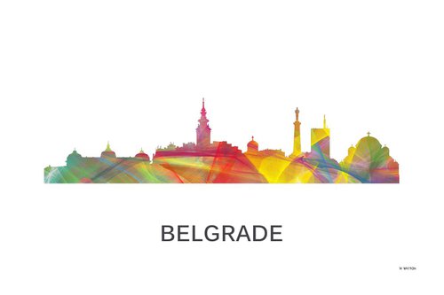 Belgrade, Serbia Skyline WB1 by Marlene Watson