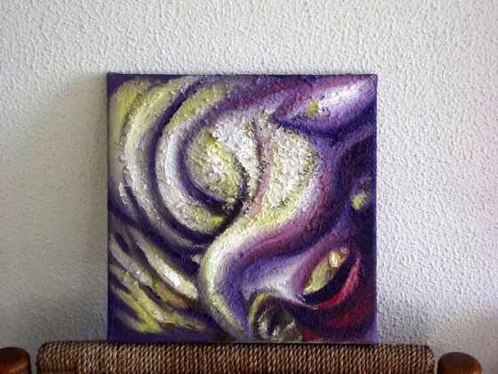 WAVES OF SPIRITS - Motion Abstract Painting - 30x30 cm