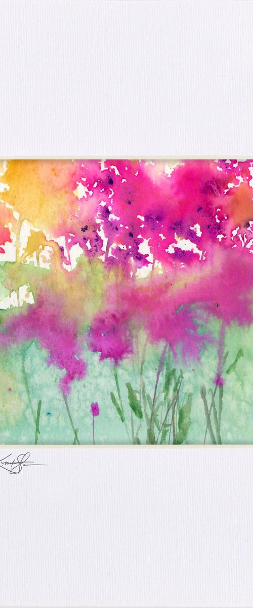 A Walk Among The Flowers 10 - Abstract Floral Watercolor painting by Kathy Morton Stanion by Kathy Morton Stanion