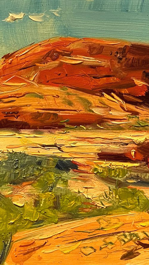 Plein Air Painting _ Red Rock NV by Paul Cheng