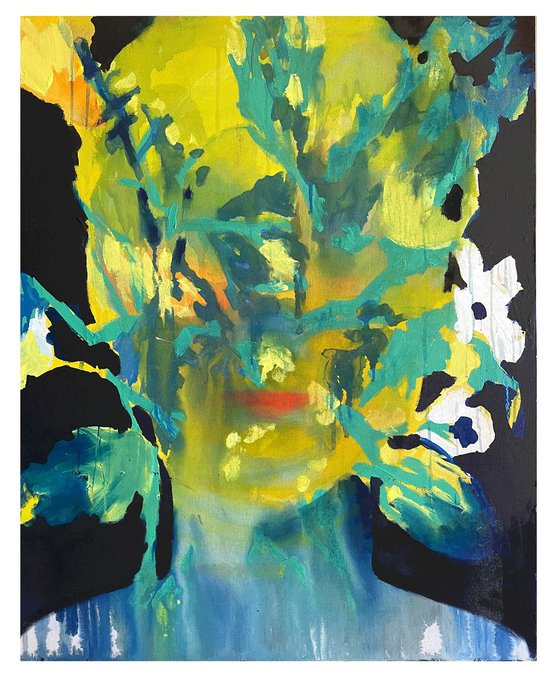 Man in flowers