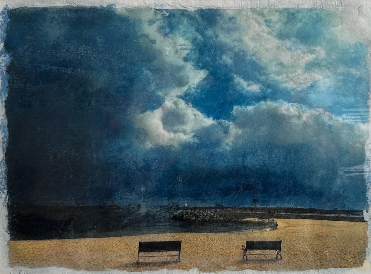 Landscape Print By Diane Mclellan, 15 X 12, Weather Coming In, Original Artwork