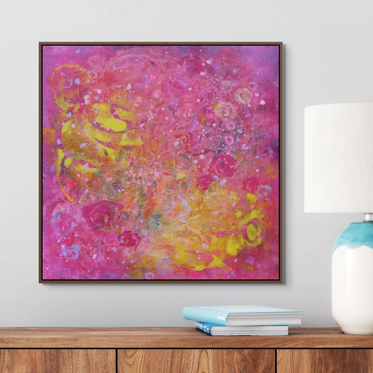 Organic Abstract Acrylic Painting By Sage Mountain Studio, 24 X 24", Sweet Dreams, Original Artwork