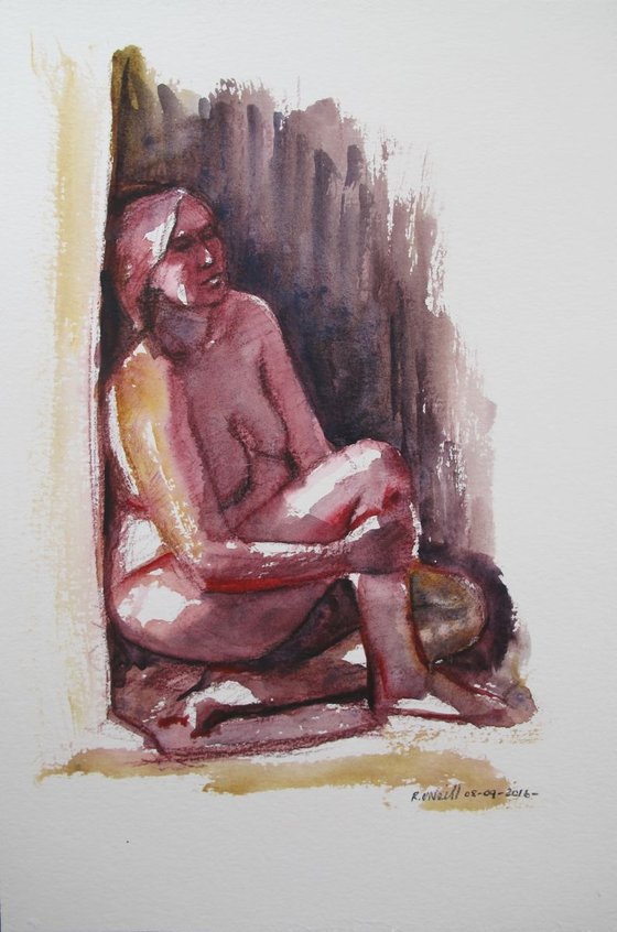 Seated female nude