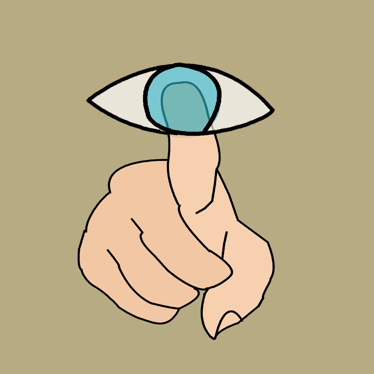 Urban And Pop Portrait Print By Artworks By Rina Mualem, 8 X 8, Eye Contact, Original Artwork