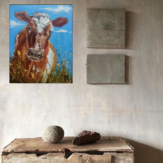 " MEADOW " - happy cow sky GIFT SUMMER