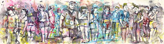 An orchestra of pedestrians
