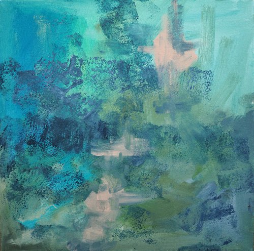 Blue-green abstraction by Delnara El