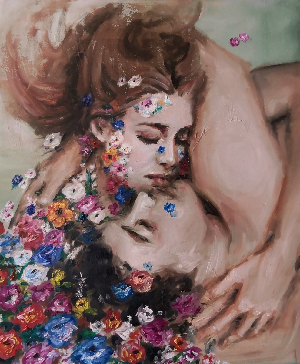 Impressionistic Portrait Oil Painting By Dif | Diletta Innocenti Fagni, 20 X 24, Flourish, Original Artwork