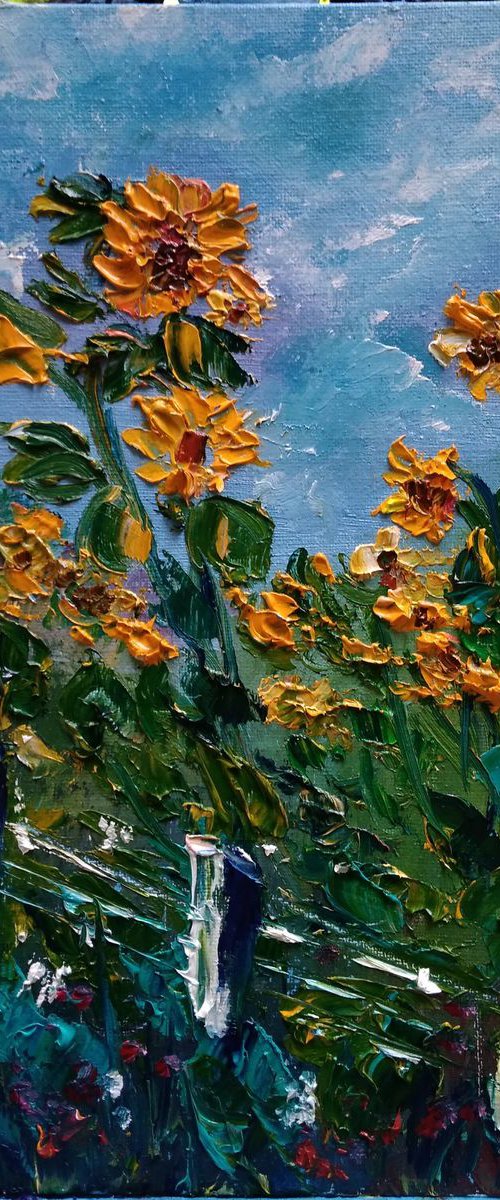 Sunflowers at the meadow by Oksana Fedorova