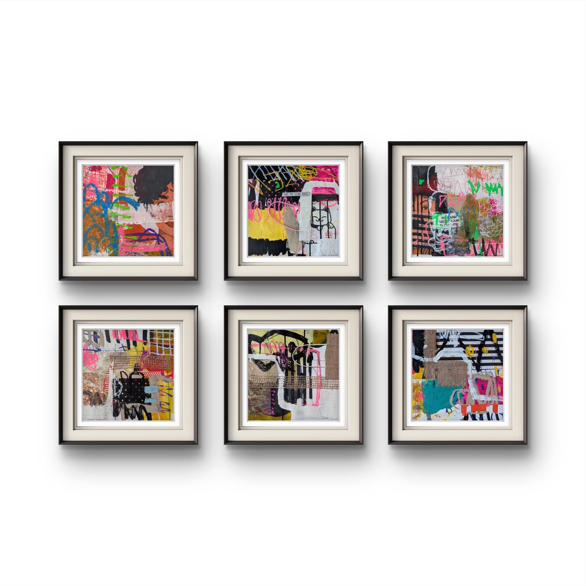 Untitled 1067- Set Of 6 By Jenny Furman, 12 X 12, Artwork For Sale On Artfinder