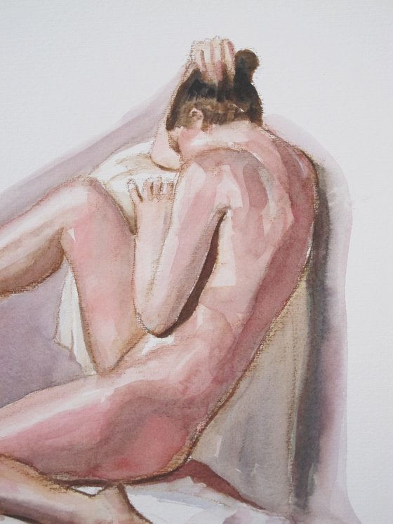 Seated female nude