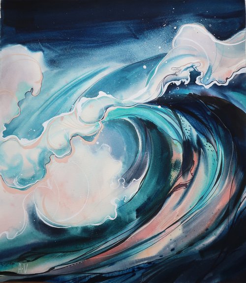 Coastal wave by Alla Vlaskina